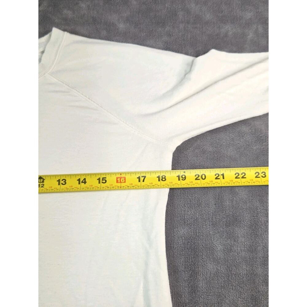 Athleta Women's Size XS White Crew Neck Top Relaxed Fit Yoga Long Sleeve Modal - Picture 3 of 9